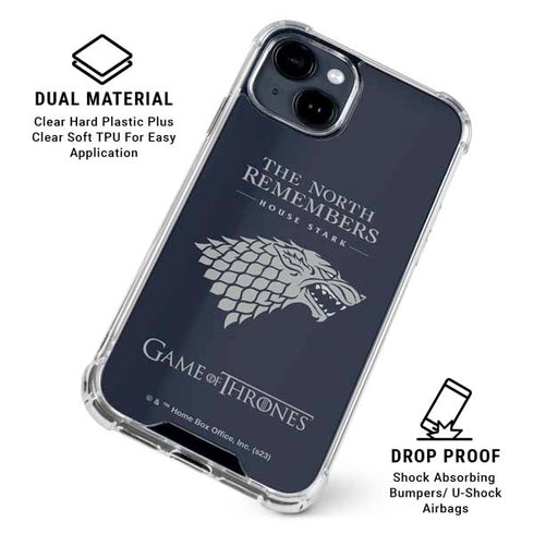 Game of Thrones: House Stark The North Remembers iPhone 15 Clear Case